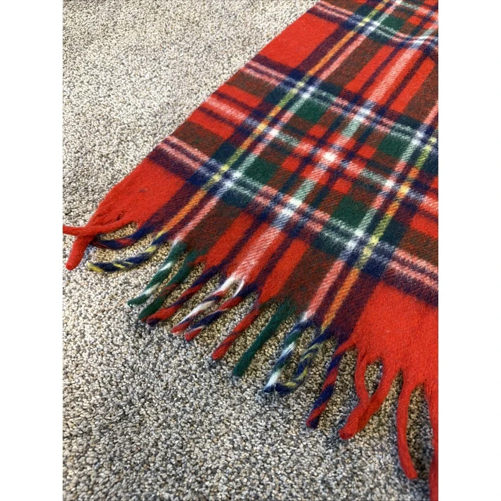 Vintage William Ayres Tartan Plaid Blanket Philadelphia Fine Wool Blend 50 X60